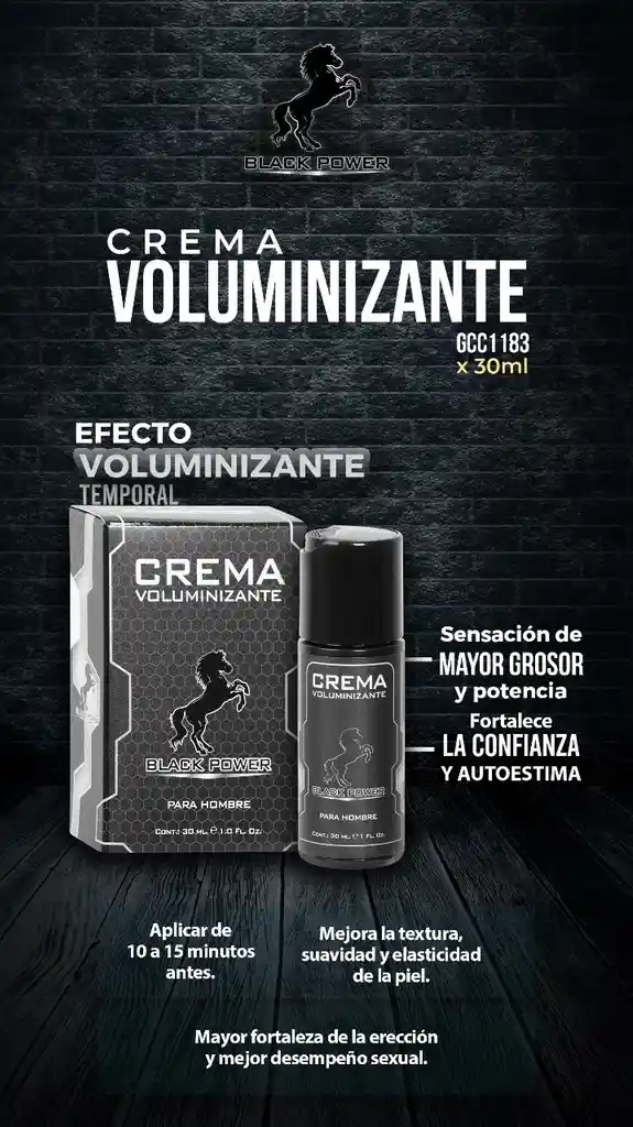 Crema Voluminizante X30ml Black Power