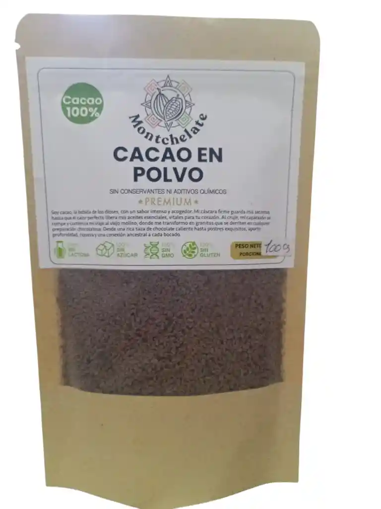 Cacao En Polvo Premium Sin Dulce X 100 Gms Montchelate