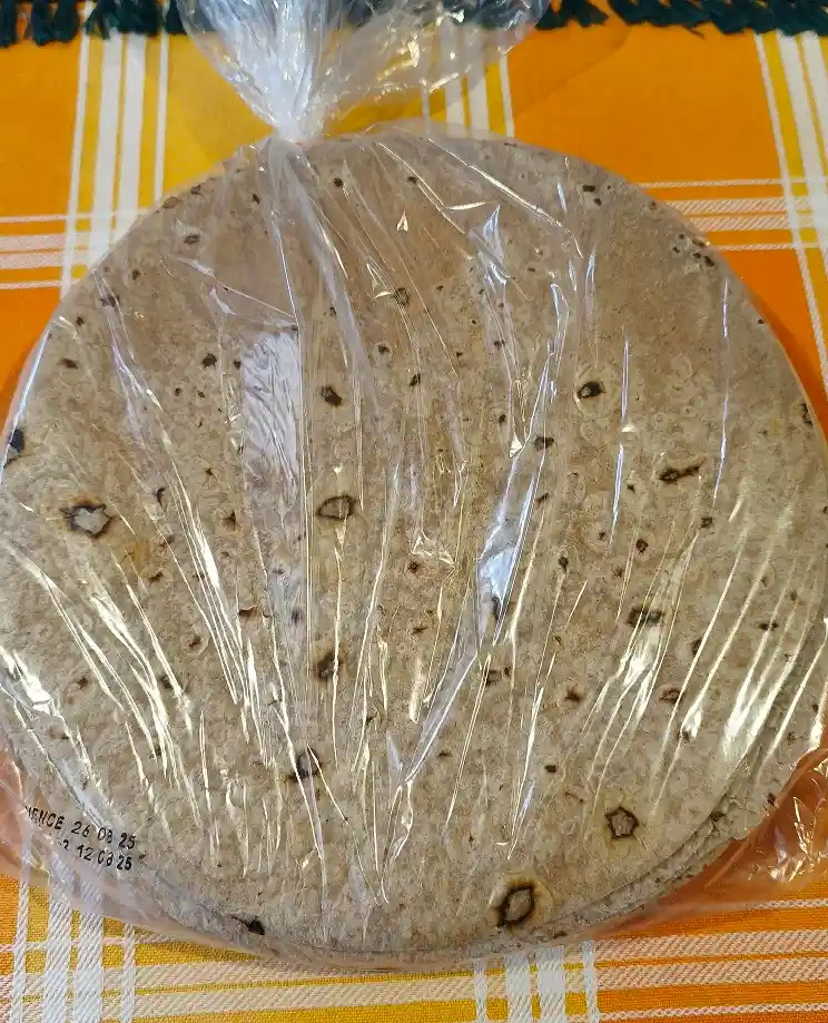 Pan Servilleta Integral Delgado, Sin Gluten, 23cm, 21 Unidades.