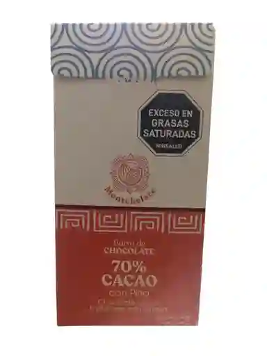Barra De Chocolate Al 70% Con Piña 40 Gms Montchelate