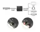 Caja Convertidor De Audio Optico A Rca Analogico + Adaptador + Cable