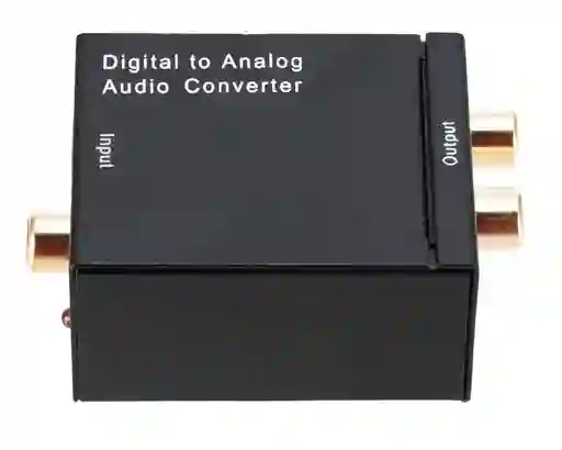 Caja Convertidor De Audio Optico A Rca Analogico + Adaptador + Cable