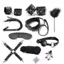 Kit Sado 10 Piezas Bdsm Sadomasoquismo Bondage Humillación Juego En Pareja Black