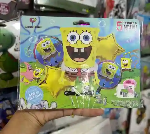 Kit Decorativo De Globos De Bob Esponja Carita