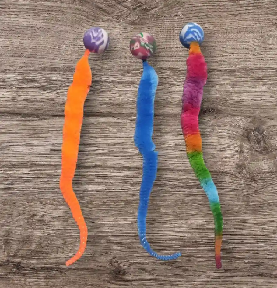 Regalo Juguete Pelotas Y Gusanos Para Mascota Pequeña