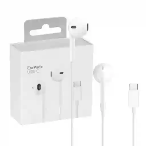 Audifonos Earpods Tipo C Para Iphone 15/16 Blancos