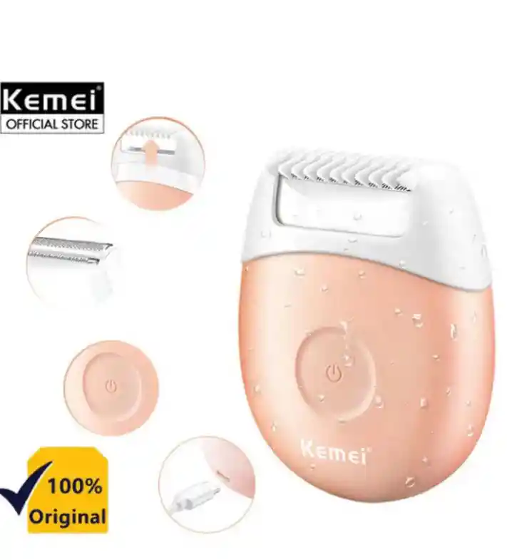 Combo Depiladora Para Mujer Portátil Recargable + Organizador Para Cosmeticos Maquillaje Con Espejo