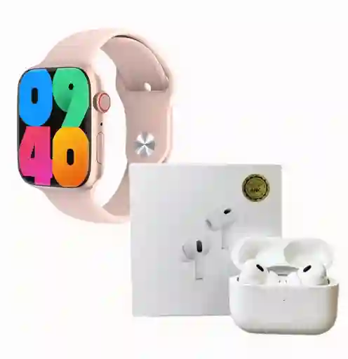 Combo Reloj Inteligente Smart Watch Mini 3 X10 + Airpods Pro 2 Control De Volumen Tactil Aaa