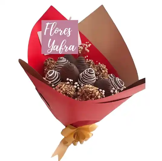 Atado De Fresas Con Chocolate
