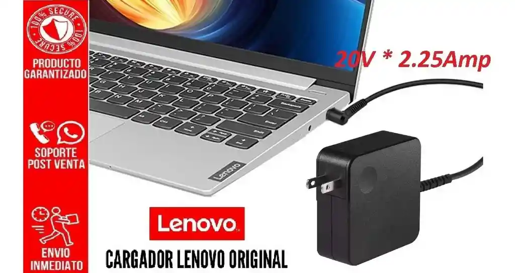 Cargador Lenovo Original Para Ideapad-yoga-chromebook 20v 2.25am