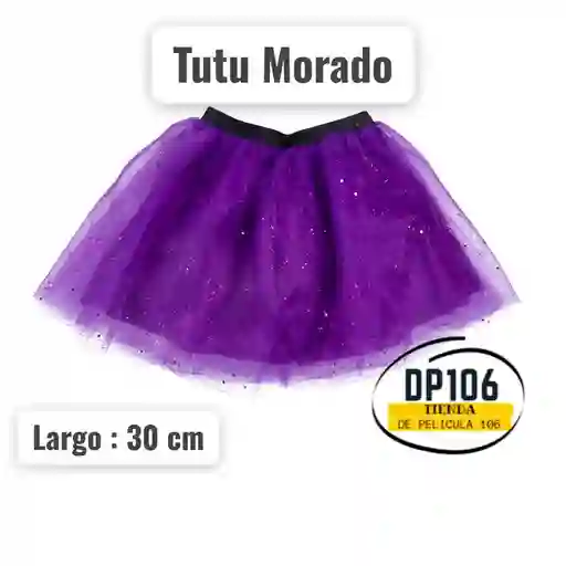 Tutu Morado 30 Cm Falda Para Niñas