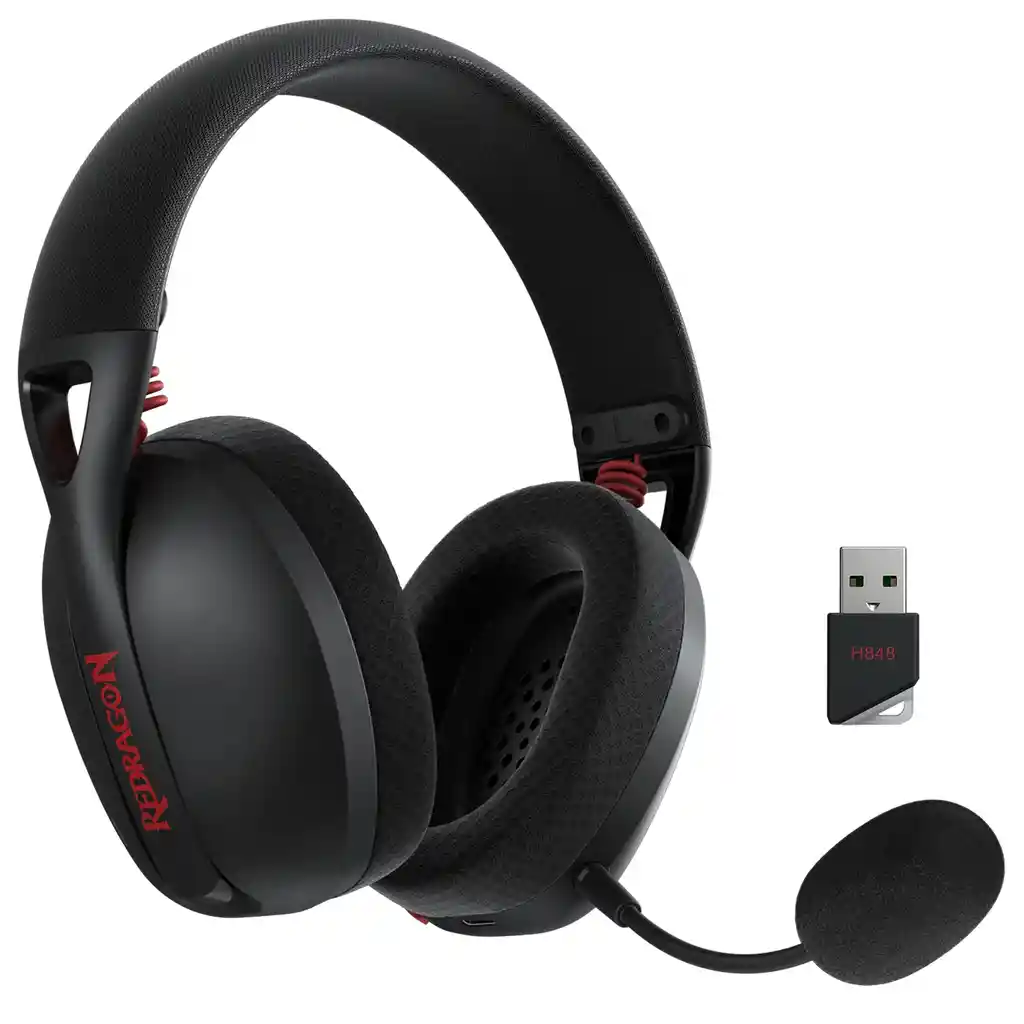 Diadema Gamer Inalámbrica Redragon Ire Pro H848 Negra