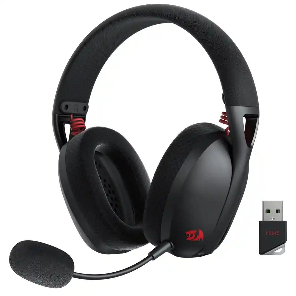 Diadema Gamer Inalámbrica Redragon Ire Pro H848 Negra