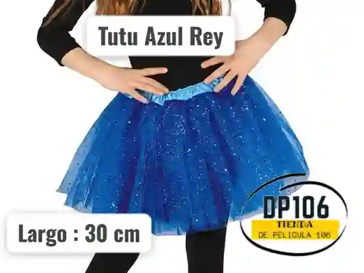 Tutu Azul Rey 30 Cm Falda Para Niñas