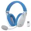Diadema Gamer Inalámbrica Redragon Ire Pro H848 Azul Blanca