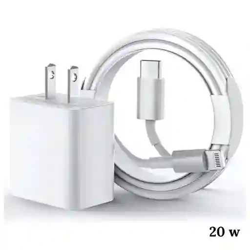 Cargador Iphone 20w Carga Rapida + Cable Para Iphone X/11/12/13/14 Genérico