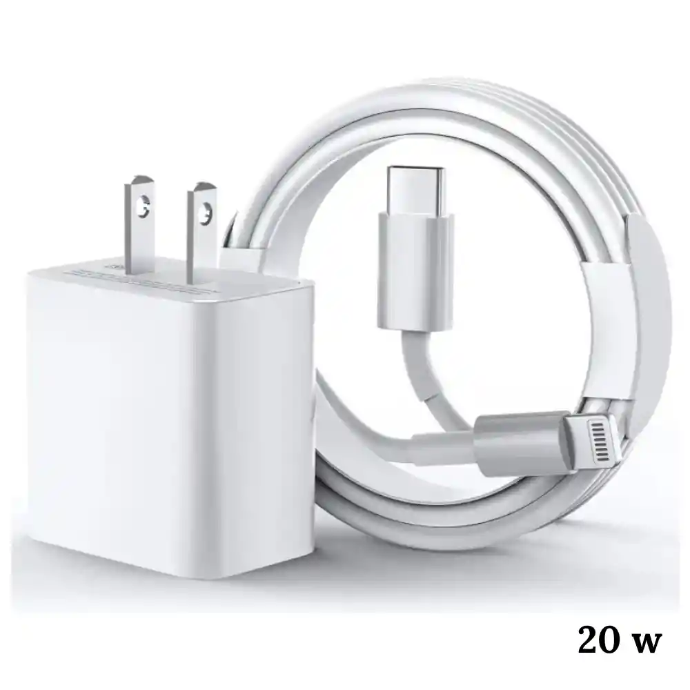 Cargador Iphone 20w Carga Rapida + Cable Para Iphone X/11/12/13/14 Genérico