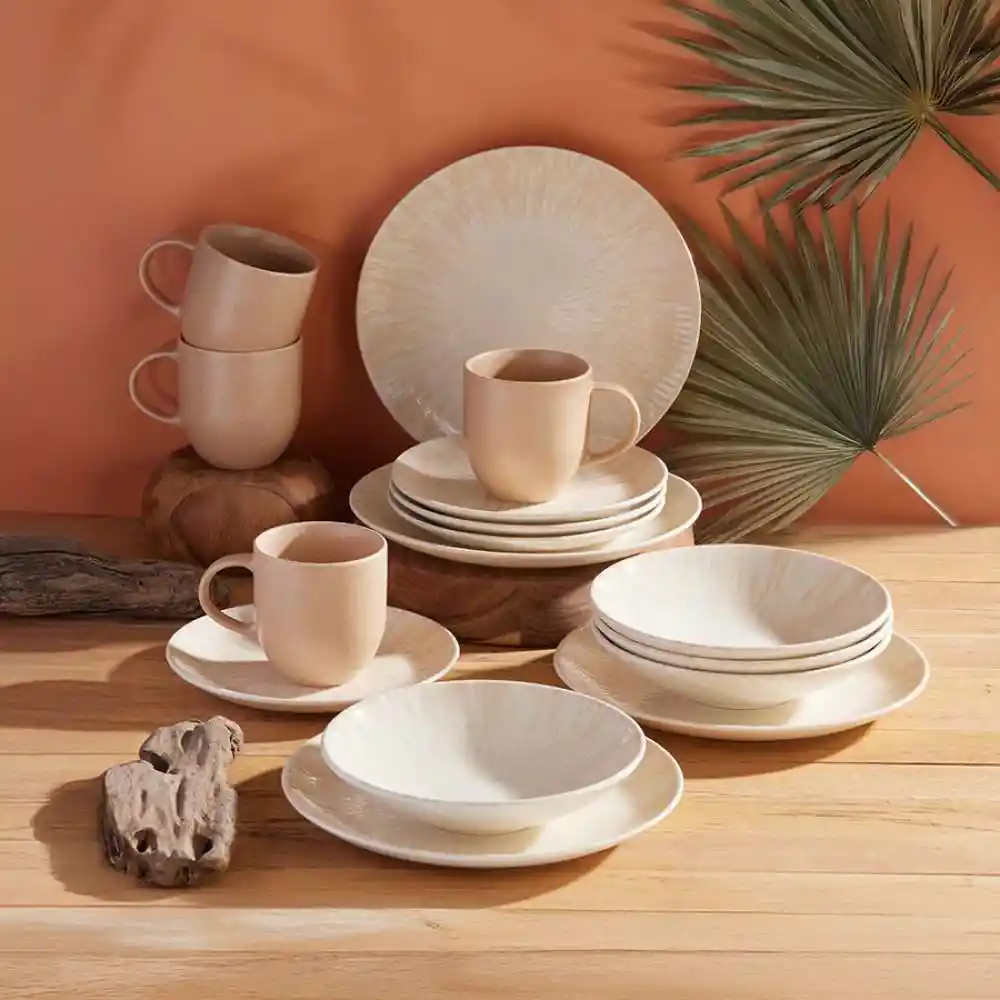 Vajilla Corona Nyssa Multicolor 16 Pz Ceramica