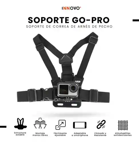 Arnés Soporte Pecho Para Gopro Celular Universal Ajustable Compatible Gopro Dji Insta360 Smartphone