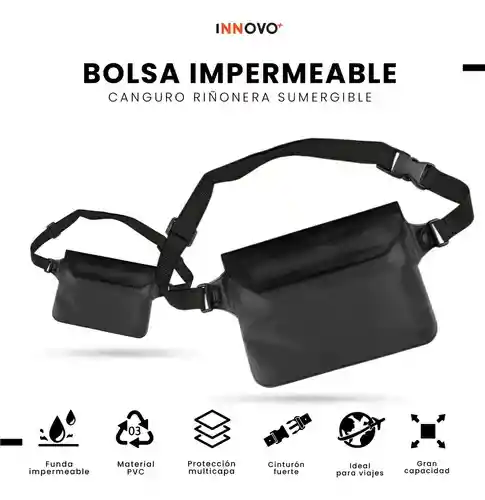 Bolso Impermeable Sumergible Viajero Cinturón Bolsa Para Playa Piscina Deportes Viajes