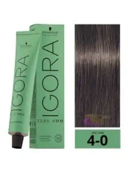 Igora Zero Amm Tinte 4-0 Castaño Medio Natural