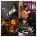 Lámpara De Lectura Con Pinza Estructura Blanca