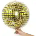 Globo Metalizado Bola Disco Dorado Fiesta Disco Sin Inflar