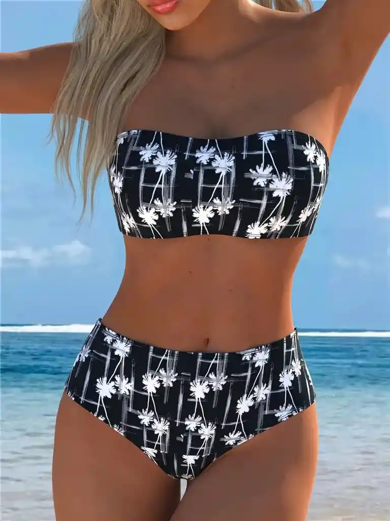 Conjunto De Bikini De Mujer Con Top De Tubo, Talla M