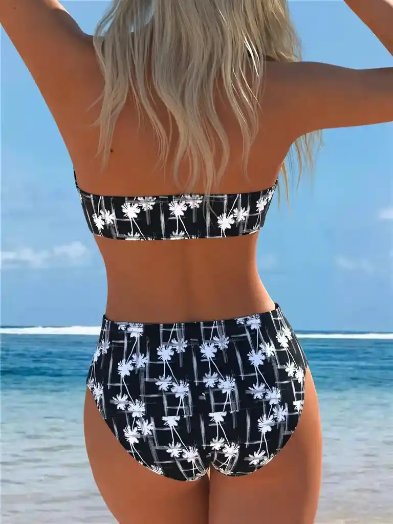 Conjunto De Bikini De Mujer Con Top De Tubo, Talla M