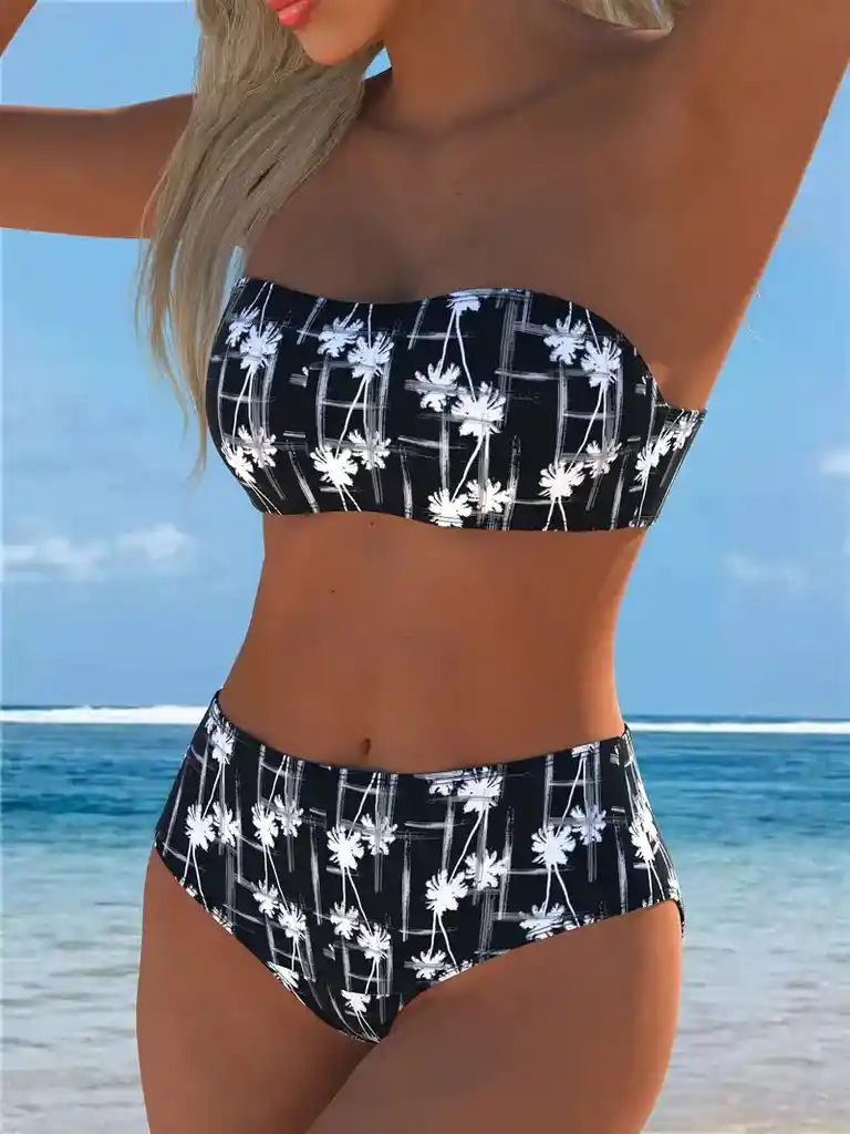 Conjunto De Bikini De Mujer Con Top De Tubo, Talla M