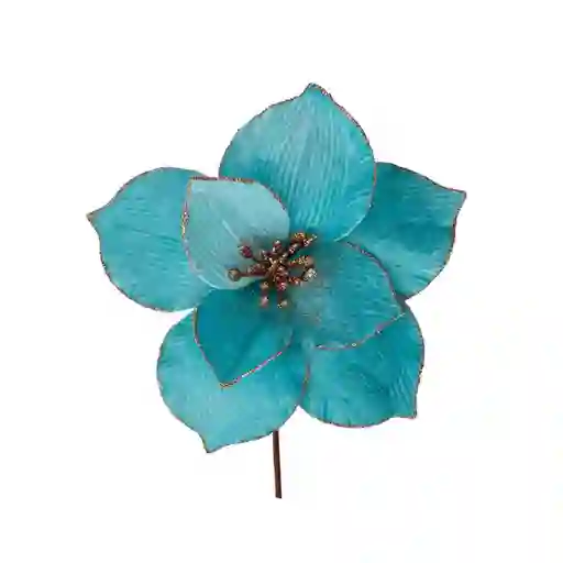 Flor Santini 27cm Azul Poliester
