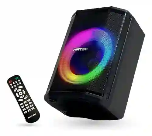 Parlante Bluetooth Portátil Recargable 30w Niatec 8 Rgb Tws Micrófono Control Remoto