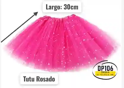 Tutu Rosado 30 Cm Falda Para Niñas