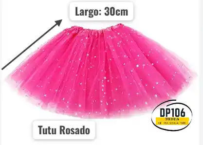 Tutu Rosado 30 Cm Falda Para Niñas