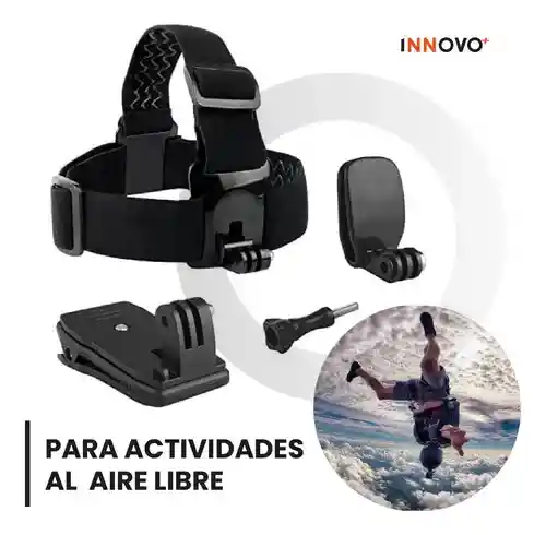 Soporte Arnés Para Cabeza Gopro Y Cámaras Deportivas Correa Antideslizante Ajustable
