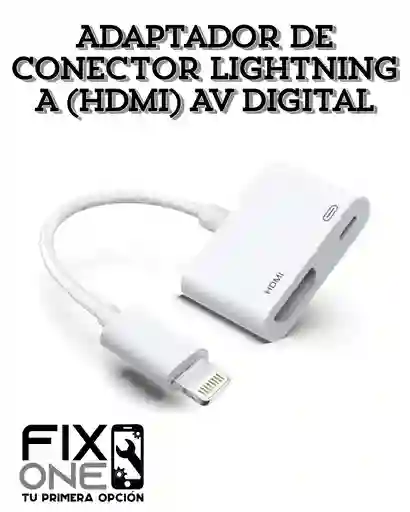 Adaptador De Conector Lightning A (hdmi) Av Digital