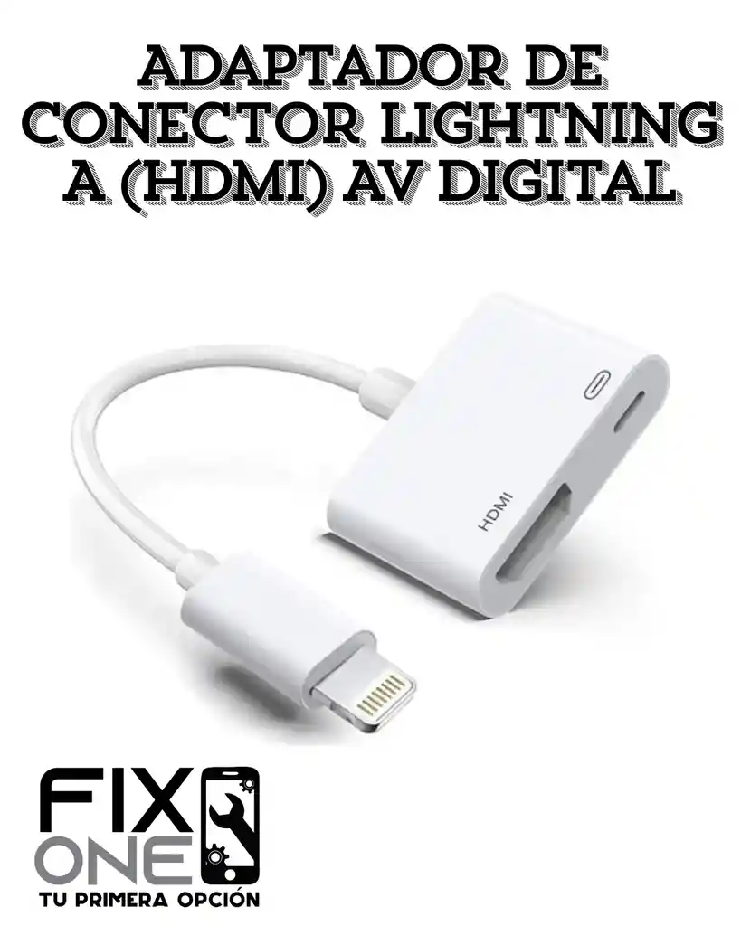 Adaptador De Conector Lightning A (hdmi) Av Digital