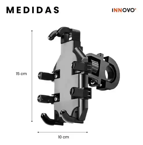 Soporte Celular Moto Bicicleta Anti Vibración 360° Ajustable Universal Manillar Resistente