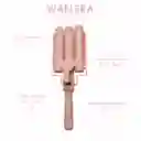 Rizadora Mandarinna Waflera Triple Barril Ondas Pinza 32mm Color Rosa