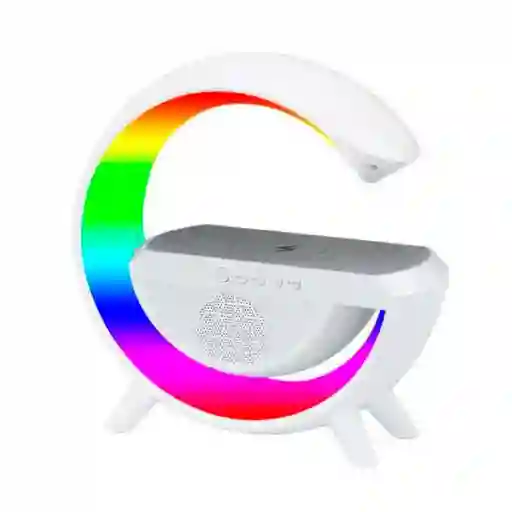 Lámpara Parlante De Escritorio Bluetooth Carga Inalámbrica