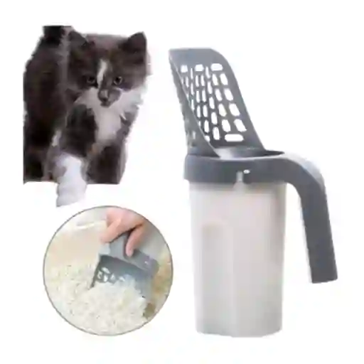Cuchara De Arena Para Gatos Con Bolsa, Capacidad Extraíble