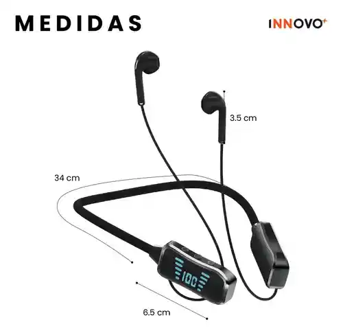 Audífonos Bluetooth Deportivos Kl50 Con Pantalla Led Batería De Larga Duración Micrófono