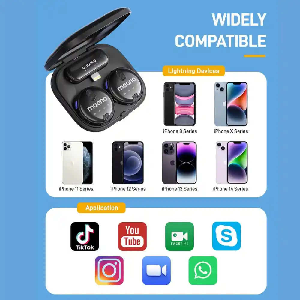 Maono Microfono Inalámbrico Wm620 B2 Puerto Para Iphone