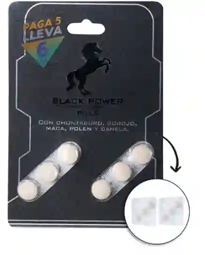 Potencializador Sexual Black Power X6 Pastillas