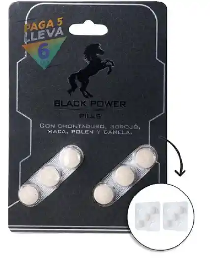 Potencializador Sexual Black Power X6 Pastillas