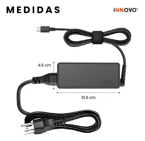 Cargador Laptop Universal Portátil Hasta 65w Tipo Usb Con Lenovo Thinkpad Demás Marcas