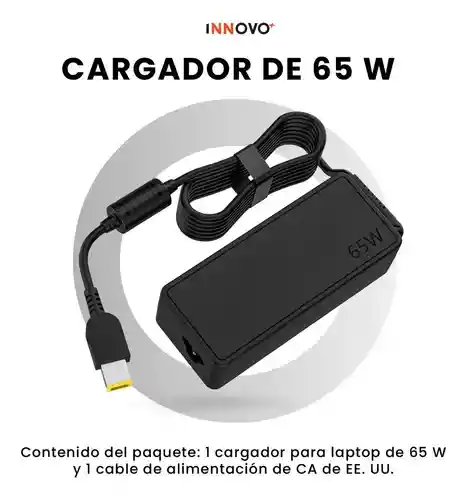 Cargador Laptop Universal Portátil Hasta 65w Tipo Usb Con Lenovo Thinkpad Demás Marcas