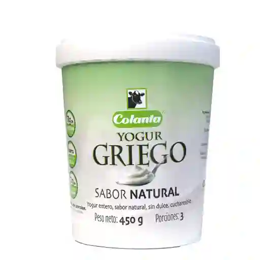 Yogur Griego Natural Colanta X 450 G