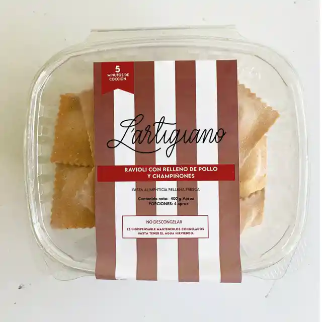 Ravioli De Pollo Con Champiñones