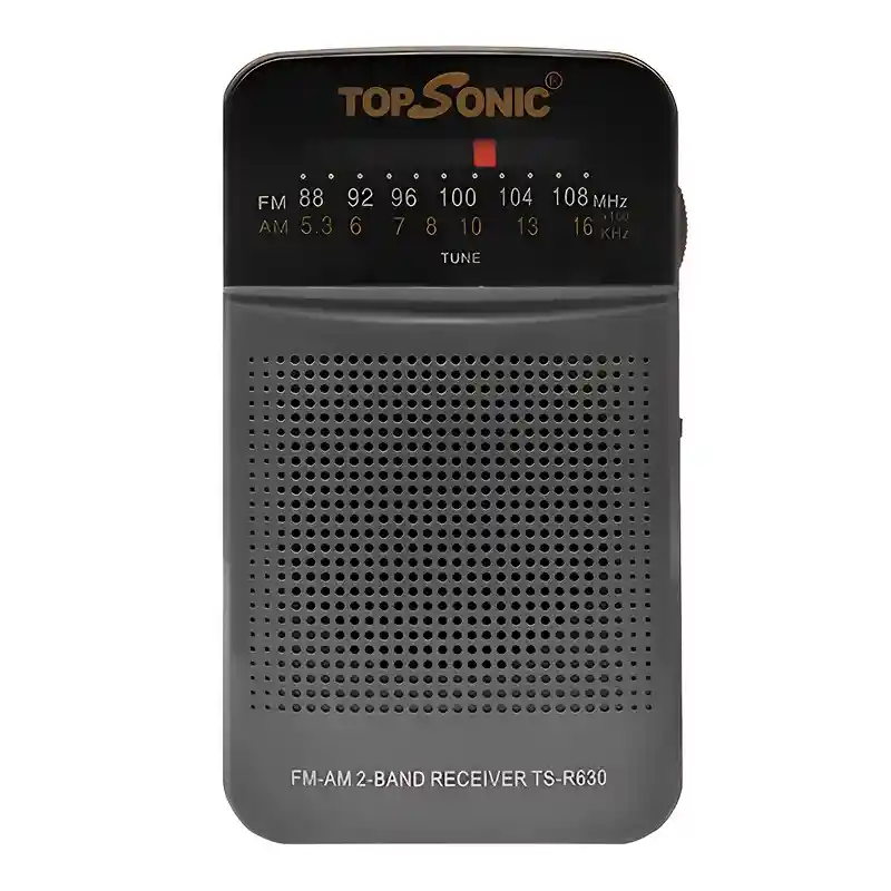 Radio Portátil Am/fm – Compacta Y Operativa Con Pilas Topsonic Ts-r630